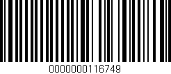 Código de barras (EAN, GTIN, SKU, ISBN): '0000000116749'