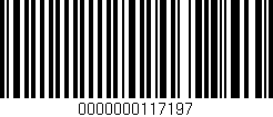 Código de barras (EAN, GTIN, SKU, ISBN): '0000000117197'