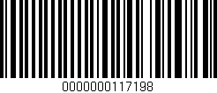 Código de barras (EAN, GTIN, SKU, ISBN): '0000000117198'