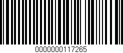 Código de barras (EAN, GTIN, SKU, ISBN): '0000000117265'