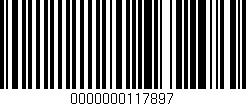 Código de barras (EAN, GTIN, SKU, ISBN): '0000000117897'