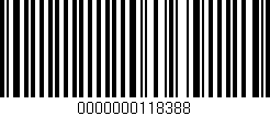 Código de barras (EAN, GTIN, SKU, ISBN): '0000000118388'