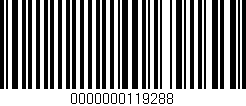 Código de barras (EAN, GTIN, SKU, ISBN): '0000000119288'