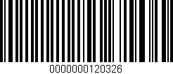Código de barras (EAN, GTIN, SKU, ISBN): '0000000120326'