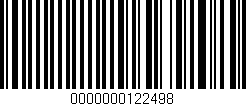Código de barras (EAN, GTIN, SKU, ISBN): '0000000122498'