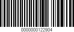 Código de barras (EAN, GTIN, SKU, ISBN): '0000000122904'