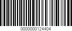 Código de barras (EAN, GTIN, SKU, ISBN): '0000000124404'