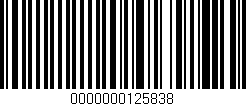Código de barras (EAN, GTIN, SKU, ISBN): '0000000125838'