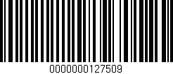 Código de barras (EAN, GTIN, SKU, ISBN): '0000000127509'