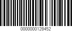 Código de barras (EAN, GTIN, SKU, ISBN): '0000000128452'