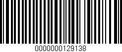Código de barras (EAN, GTIN, SKU, ISBN): '0000000129138'