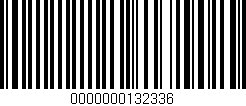 Código de barras (EAN, GTIN, SKU, ISBN): '0000000132336'
