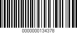Código de barras (EAN, GTIN, SKU, ISBN): '0000000134378'