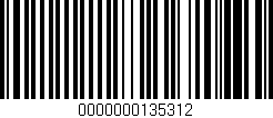 Código de barras (EAN, GTIN, SKU, ISBN): '0000000135312'