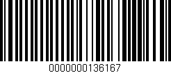 Código de barras (EAN, GTIN, SKU, ISBN): '0000000136167'