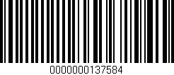 Código de barras (EAN, GTIN, SKU, ISBN): '0000000137584'