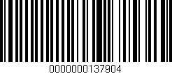 Código de barras (EAN, GTIN, SKU, ISBN): '0000000137904'