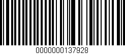 Código de barras (EAN, GTIN, SKU, ISBN): '0000000137928'