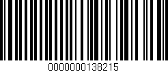 Código de barras (EAN, GTIN, SKU, ISBN): '0000000138215'