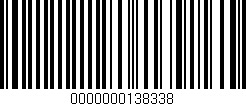 Código de barras (EAN, GTIN, SKU, ISBN): '0000000138338'