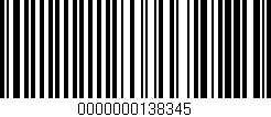 Código de barras (EAN, GTIN, SKU, ISBN): '0000000138345'