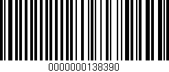 Código de barras (EAN, GTIN, SKU, ISBN): '0000000138390'