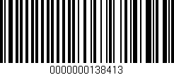 Código de barras (EAN, GTIN, SKU, ISBN): '0000000138413'