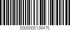Código de barras (EAN, GTIN, SKU, ISBN): '0000000138475'