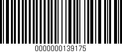 Código de barras (EAN, GTIN, SKU, ISBN): '0000000139175'