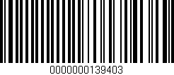 Código de barras (EAN, GTIN, SKU, ISBN): '0000000139403'