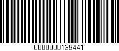 Código de barras (EAN, GTIN, SKU, ISBN): '0000000139441'