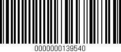 Código de barras (EAN, GTIN, SKU, ISBN): '0000000139540'
