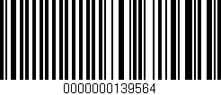 Código de barras (EAN, GTIN, SKU, ISBN): '0000000139564'