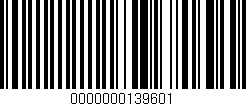 Código de barras (EAN, GTIN, SKU, ISBN): '0000000139601'