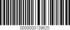 Código de barras (EAN, GTIN, SKU, ISBN): '0000000139625'