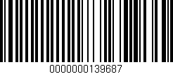 Código de barras (EAN, GTIN, SKU, ISBN): '0000000139687'