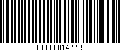 Código de barras (EAN, GTIN, SKU, ISBN): '0000000142205'