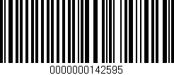 Código de barras (EAN, GTIN, SKU, ISBN): '0000000142595'