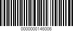 Código de barras (EAN, GTIN, SKU, ISBN): '0000000146006'