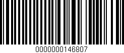 Código de barras (EAN, GTIN, SKU, ISBN): '0000000146807'