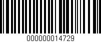 Código de barras (EAN, GTIN, SKU, ISBN): '000000014729'