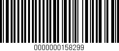 Código de barras (EAN, GTIN, SKU, ISBN): '0000000158299'