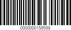 Código de barras (EAN, GTIN, SKU, ISBN): '0000000158589'
