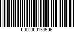 Código de barras (EAN, GTIN, SKU, ISBN): '0000000158596'