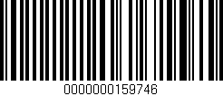 Código de barras (EAN, GTIN, SKU, ISBN): '0000000159746'