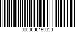 Código de barras (EAN, GTIN, SKU, ISBN): '0000000159920'