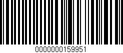 Código de barras (EAN, GTIN, SKU, ISBN): '0000000159951'