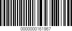 Código de barras (EAN, GTIN, SKU, ISBN): '0000000161967'