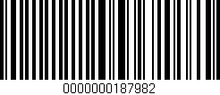 Código de barras (EAN, GTIN, SKU, ISBN): '0000000187982'