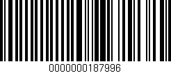 Código de barras (EAN, GTIN, SKU, ISBN): '0000000187996'